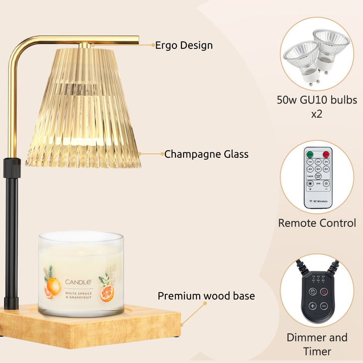 Candle Warmer Lamps Champagne Gold