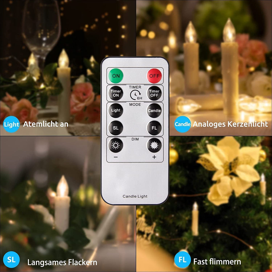 Battery-powered 20 LED Christmas Flameless Candle Light